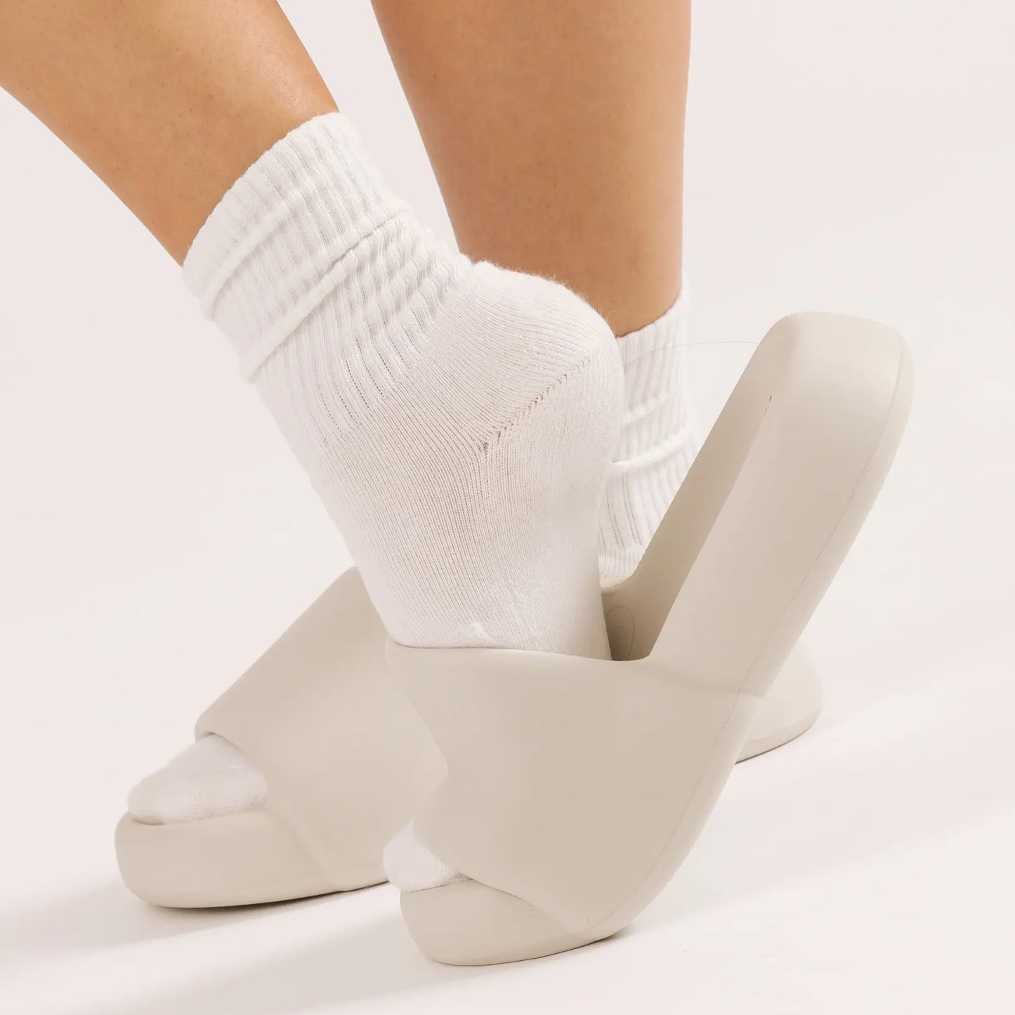 Mellow Sleep | Mellowsoft Cloud Slides - Soft Squishy Waterproof Pillow Slides, Cloud Foam Platform Slippers with Running Shoe Level Cushioning & Shock Absorption, anti Slip Comfort Slides for Indoor & Outdoor
