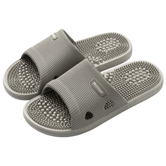 Massage Slippers for Women Men Acupressure Foot Plantar Fasciitis Sliders House Ladies Reflexology Sandals Shower Shoes Non-Slip Quick Drying Pool Beach Indoor Outdoor Grey