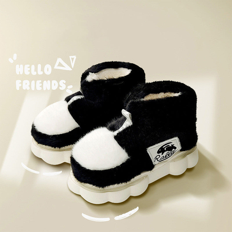 Women's Indoor Cotton Ankle Wrap Slippers