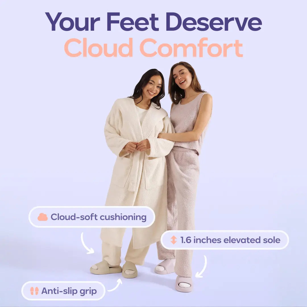 Mellow Sleep | Mellowsoft Cloud Slides - Soft Squishy Waterproof Pillow Slides, Cloud Foam Platform Slippers with Running Shoe Level Cushioning & Shock Absorption, anti Slip Comfort Slides for Indoor & Outdoor