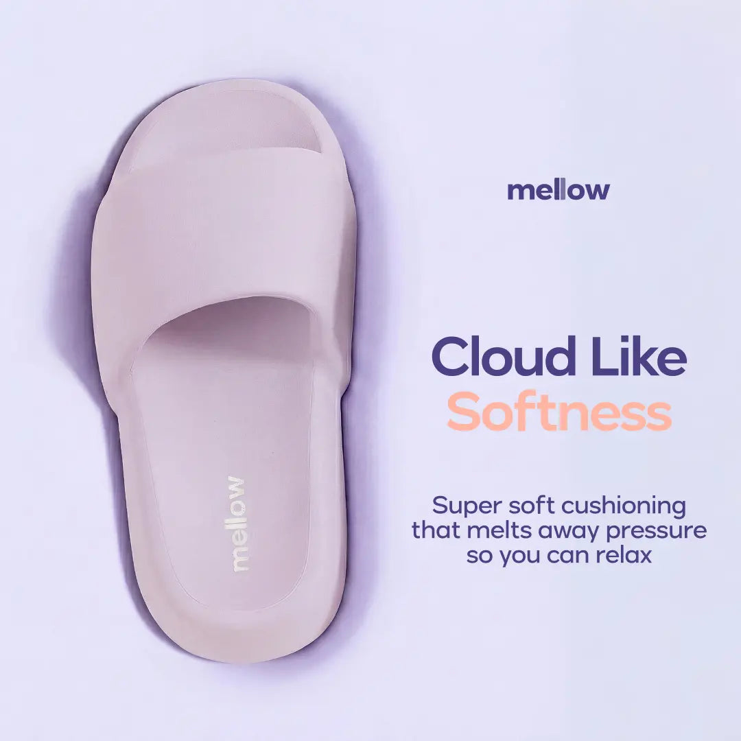 Mellow Sleep | Mellowsoft Cloud Slides - Soft Squishy Waterproof Pillow Slides, Cloud Foam Platform Slippers with Running Shoe Level Cushioning & Shock Absorption, anti Slip Comfort Slides for Indoor & Outdoor