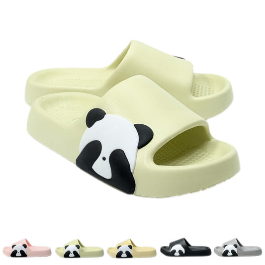 NTRUEML Panda Slippers Bathroom Slippers Cute Cartoon Panda Slippers At Home Indoor Couples Outdoor Wear EVA Slippers (7-7.5 women/5.5-6 mengreen7Women7.5MenMedium5.56)