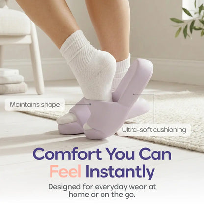 Mellow Sleep | Mellowsoft Cloud Slides - Soft Squishy Waterproof Pillow Slides, Cloud Foam Platform Slippers with Running Shoe Level Cushioning & Shock Absorption, anti Slip Comfort Slides for Indoor & Outdoor